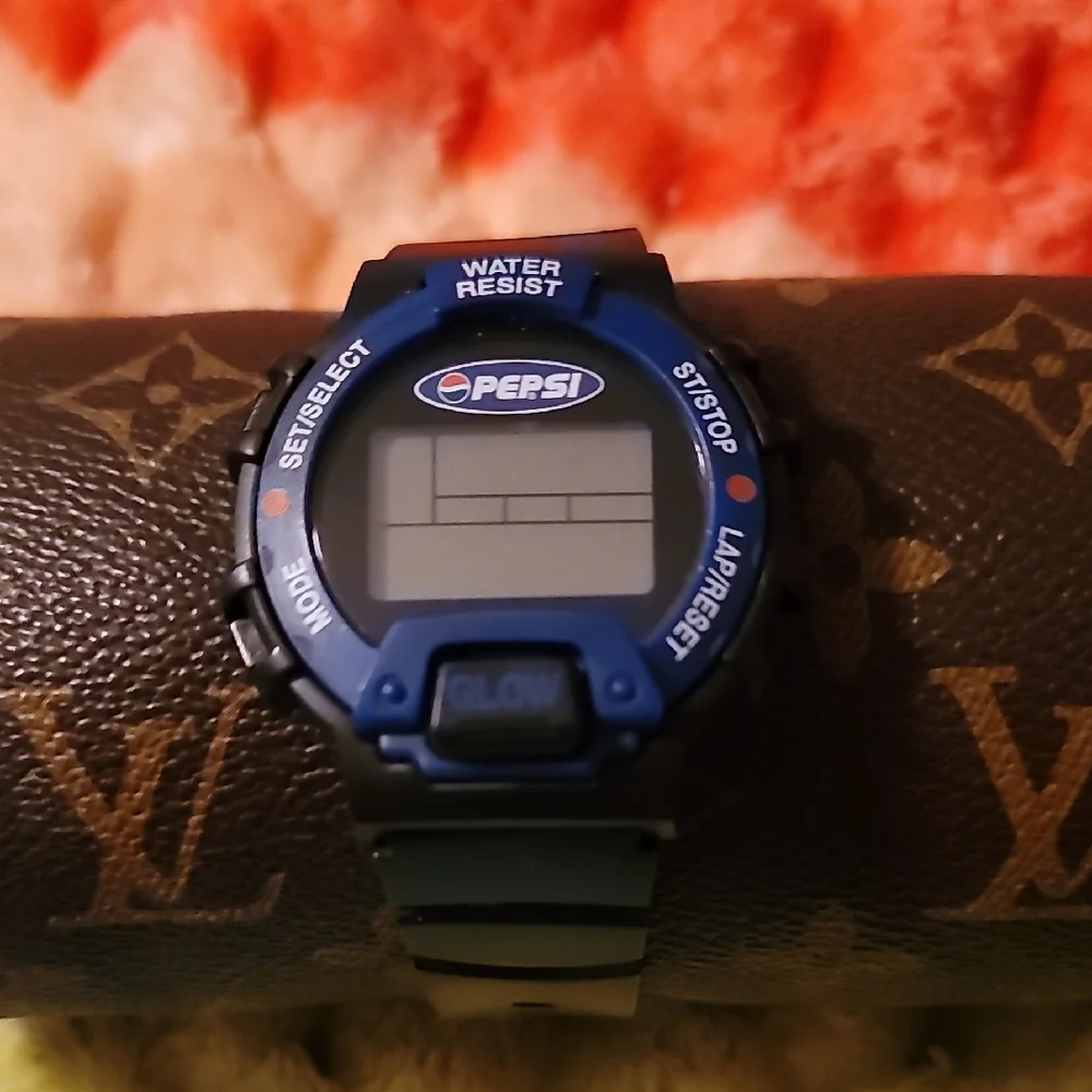 PEPSI 5.313.141 Glow Two Tone Quartz Digital Men's Watch New Battery